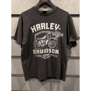 Harley-Davidson Shirt Mens Large Black Motorcycle Brandon Florida Flag USA
